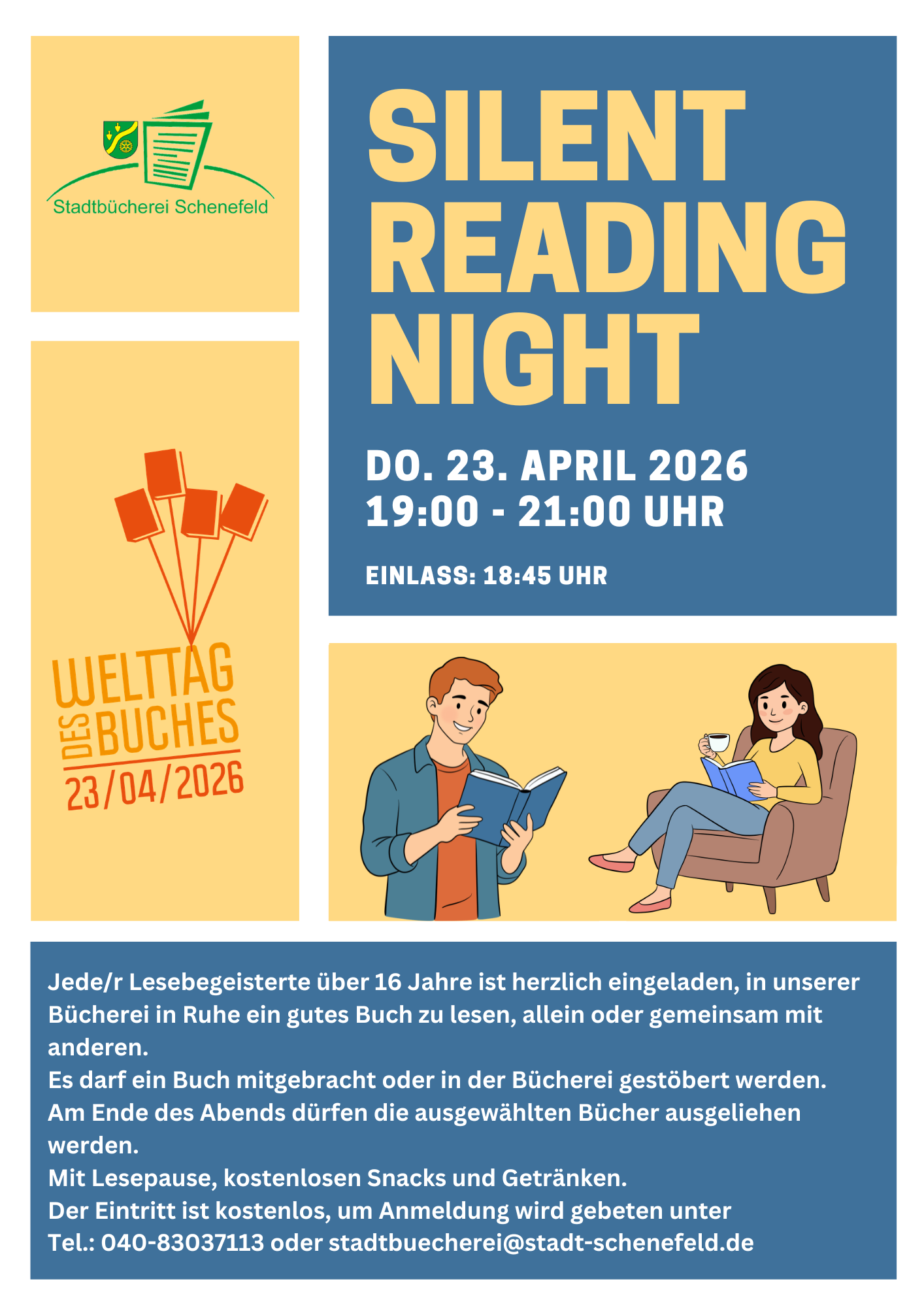 Plakat und Bild_Silent-Reading-Night Oktober 2025 - 2