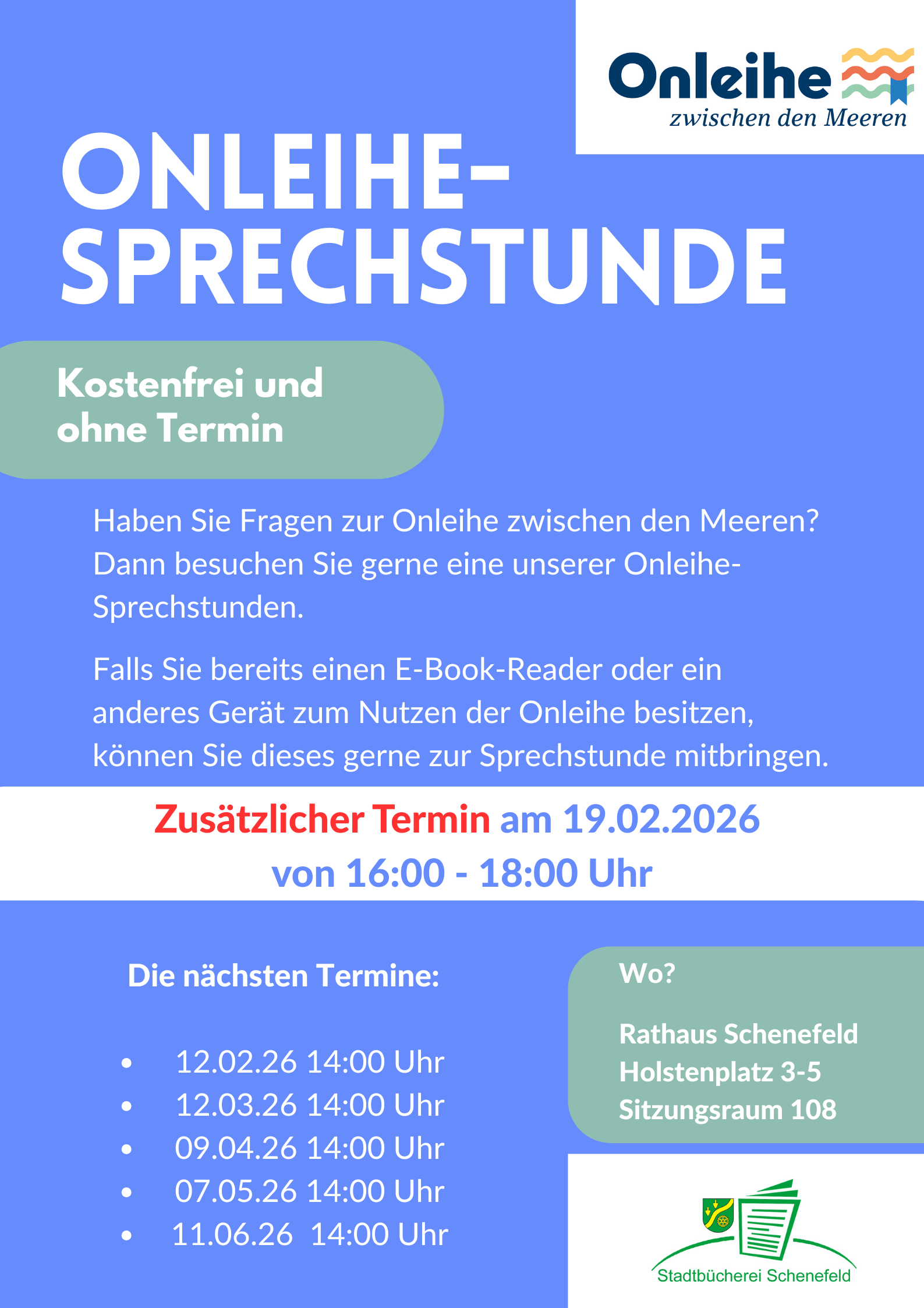 Plakat und Bild_Onleihe Sprechstunde - 1