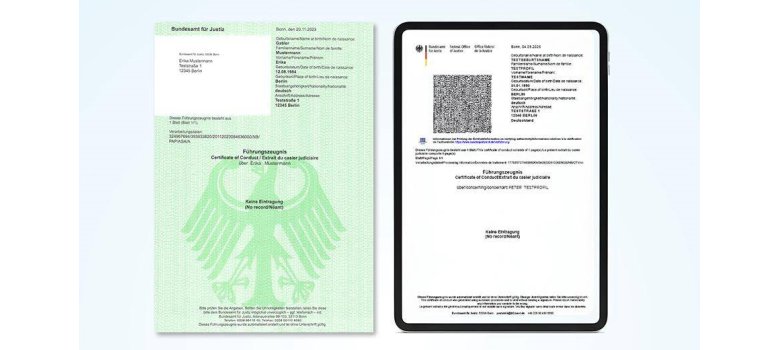 Vergleich: Klassisches und digitales Führungszeugnis Vergleich: Klassisches und digitales Führungszeugnis